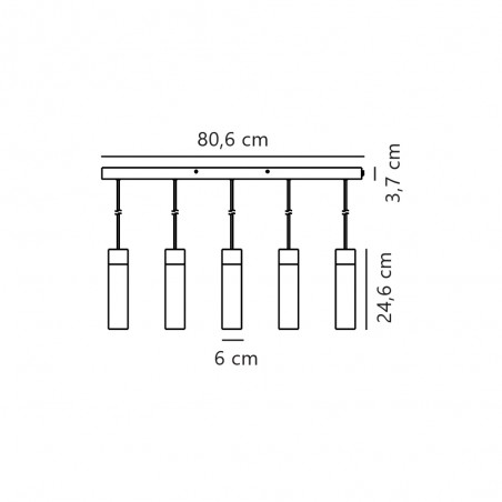Pendant Lamp Tilo II (5 lights)