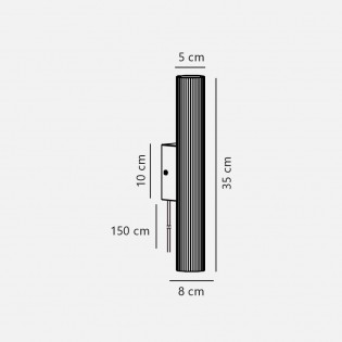 Aplique de pared Vico Long