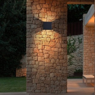 LED outdoor wall lamp Zerouno (2x5W)