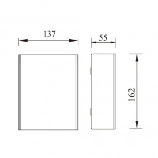 LED outdoor wall lamp Zerouno (2x5W)