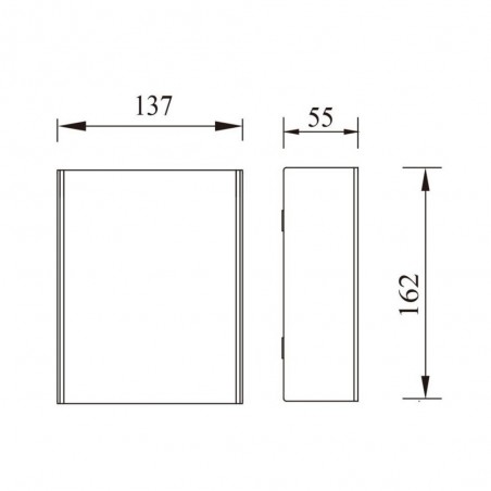 LED outdoor wall lamp Zerouno (2x5W)
