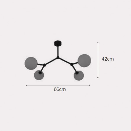 Ceiling lamp Molecula (4 Lights)