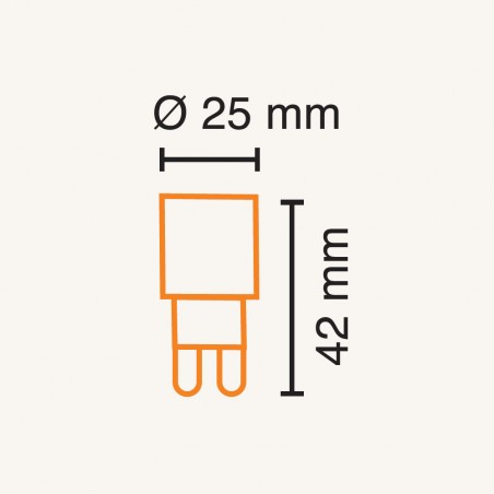 Bombilla LED G9 Cerámica (3W)