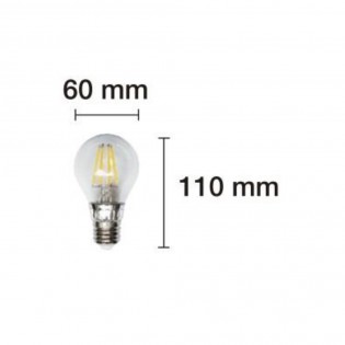 LED Light Bulb Standard dimmable silver E27 (8W)