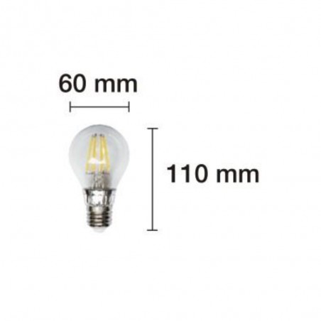LED Light Bulb Standard dimmable silver E27 (8W)