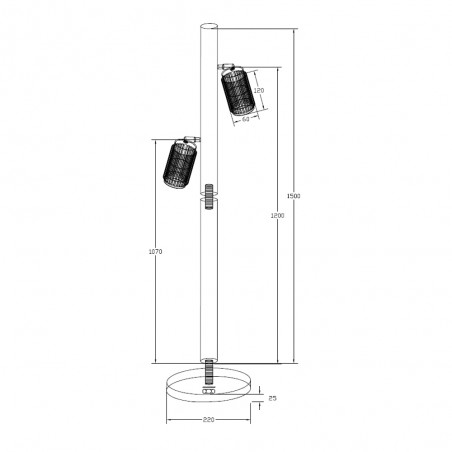 Floor Lamp Sahara (2 lights)