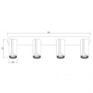 Ceiling Track Spotlights Gobi (4 lights)