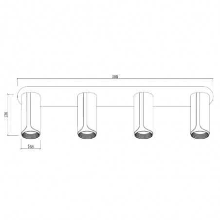 Ceiling Track Spotlights Gobi (4 lights)