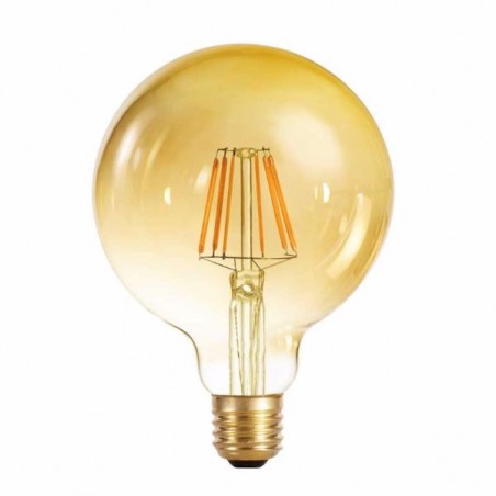 Bombilla decorativa LED globo 125 fumé (6W-cálida)