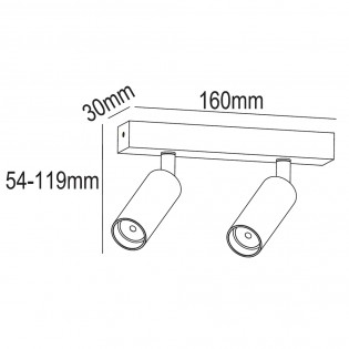 Ceiling Track Light Slim (2 lights)