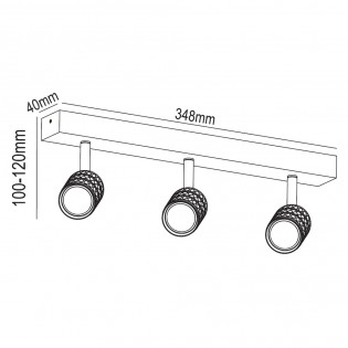 Regleta de techo Mycro (3 luces)