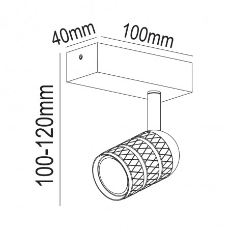 Foco de techo orientable Mycro