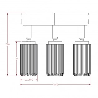 Ceiling Track Spotlights Sahara (3 lights)