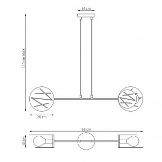 Ceiling lamp Esme (2 lights)