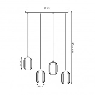 Pendant lamp Valdi (4 lights)