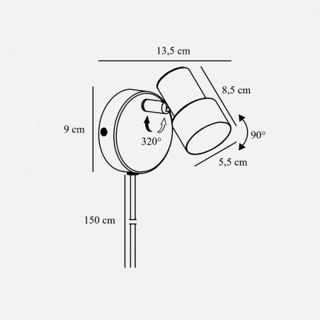 Aplique de pared Boston