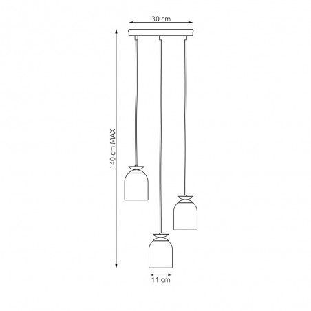 Lámpara de techo Onrita (3 luces)