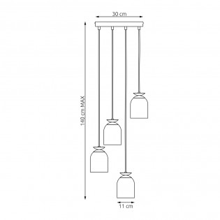 Lámpara de techo Onrita (4 luces)