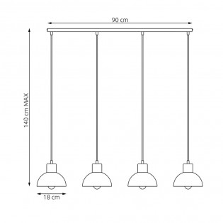 Pendant lamp Tuno (4 lights)