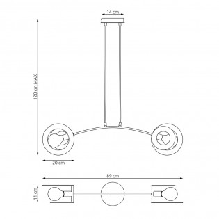 Lámpara de techo Baco (2 luces)