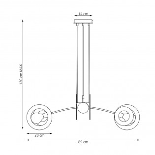 Ceiling lamp Baco (4 lights)