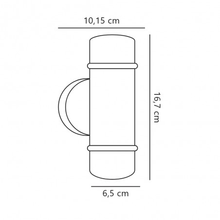 Aplique de pared para exterior Artilus (2 luces)