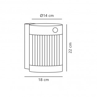 Aplique solar LED con sensor de movimiento Coupar (3.2W)