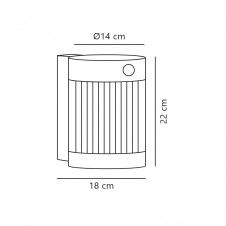 Aplique solar LED con sensor de movimiento Coupar (3.2W)