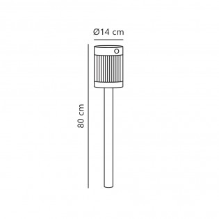 Baliza solar LED con sensor de movimiento Coupar (3.2W)
