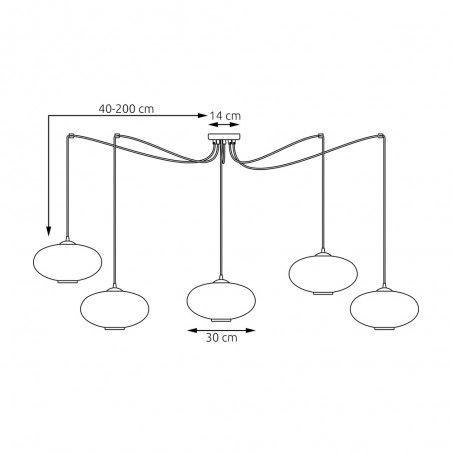 Pendant lamp Bustillo (5 lights)