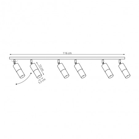 Ceiling Track Lamp Julen (6 lights)