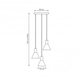 Lámpara colgante Ormina II (3 luces)