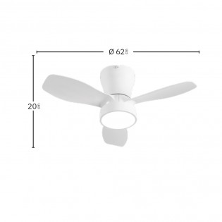 LED Ceiling Fan Piton CCT Dim (24W)