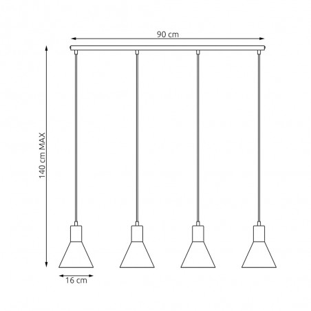 Pendant lamp Ormina (4 lights)
