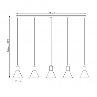 Pendant lamp Ormina (5 lights)