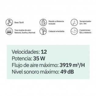Ventilador de pie/mesa Sintra (35W)
