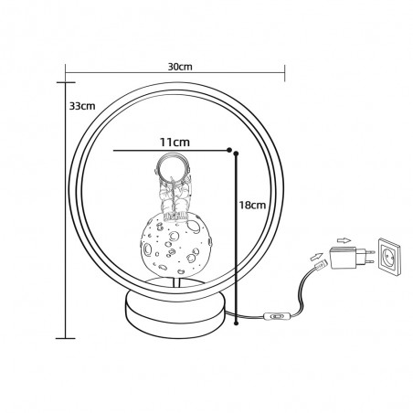 LED Table Lamp Astronauta Fisherman (4W)