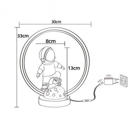 Lámpara de mesa LED Astronauta Skater (4W)