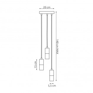 Lámpara colgante Derrimo (3 luces)