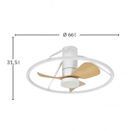 LED Ceiling Flush Fan Oporto Mini CCT (46W)