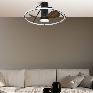LED Ceiling Flush Fan Oporto Mini CCT (46W)