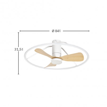 LED Ceiling Flush Fan Oporto CCT (56W)