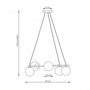 Chandelier Pensal (5 lights)