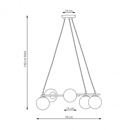 Chandelier Pensal (5 lights)