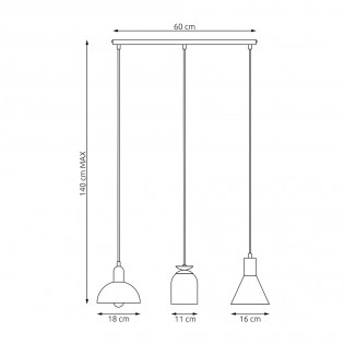 Pendant lamp Sesma (3 lights)