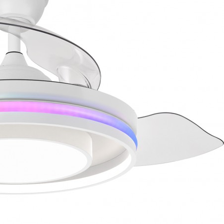 Ventilador de techo LED asplas plegables Pitufo RGB CCT (36W)
