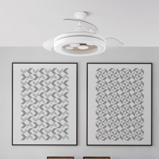 Ventilador de techo LED aspas plegables Cupido CCT (55W)