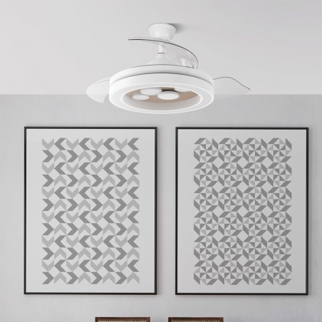 Ventilador de techo LED aspas plegables Cupido CCT (55W)