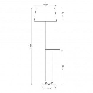 Floor lamp with shelf Roth