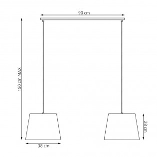 Pendant lamp Norbe (2 lights)